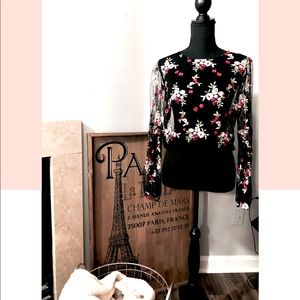 Sheer floral top